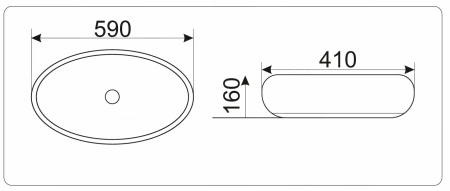 Накладная раковина GID NC472 59х41 фото