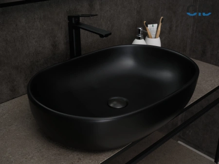 Накладная раковина GID Bm9026a 53369 60x40 черная матовая фото