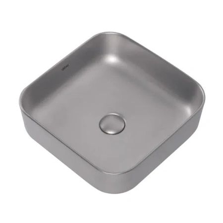 Накладная раковина Abber Rechteck AC2211MS 38x38 серебро матовое фото