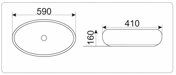 Накладная раковина GID NC472 59х41 фото