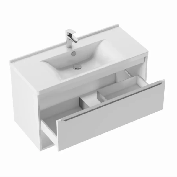 Тумба под раковину Акватон Хоуп 100 1A287401HP2B0 белая матовая фото