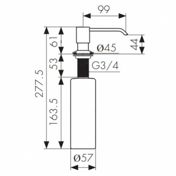 Дозатор Kaiser KH-3002/3001 BP черный мрамор фото