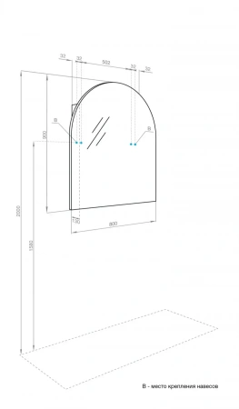 Зеркальный шкаф Акватон Санта-Барбара 80 1A286502CB820 графит фото