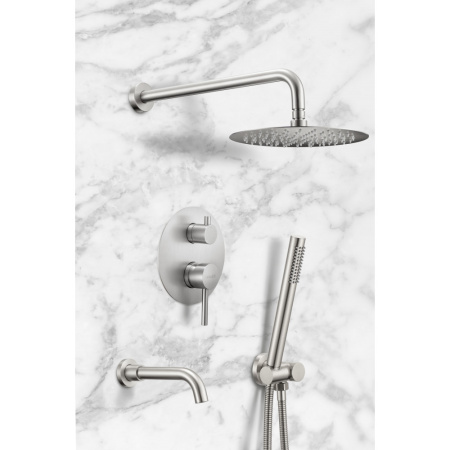 Душевая система скрытого монтажа Milacio Ultra MCU.150.SS нержавеющая сталь фото