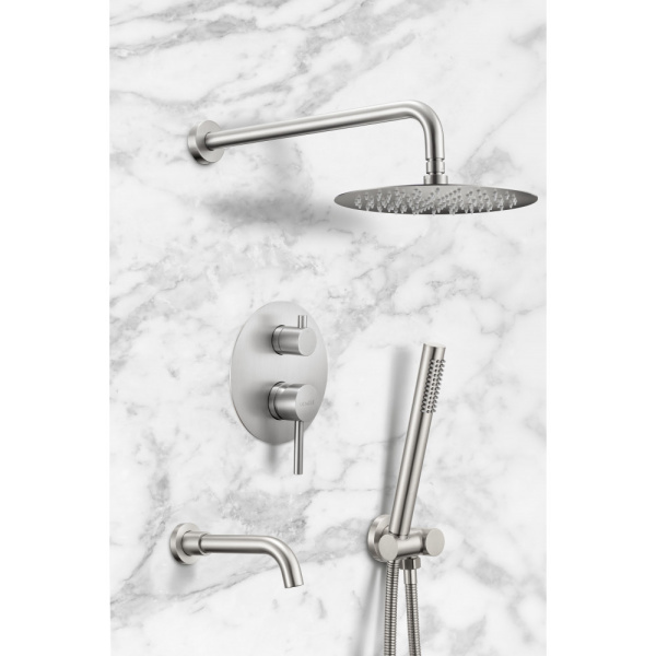 Душевая система скрытого монтажа Milacio Ultra MCU.150.SS нержавеющая сталь фото