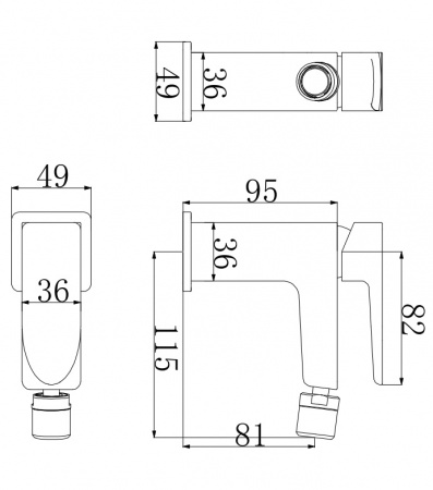 Cмеситель для биде Omnires Siena SN7320CR хром фото