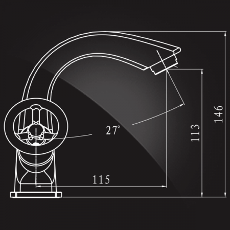 Смеситель для раковины двухвентильный New Wave sigma 19A7595 фото
