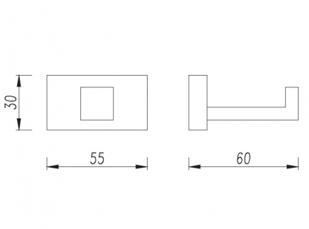 Крючок для ванной одинарный Omnires Lugano LU30110CR фото