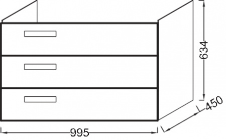 Тумба с раковиной Jacob Delafon Rythmik EB1310-G1C 100 см белая фото