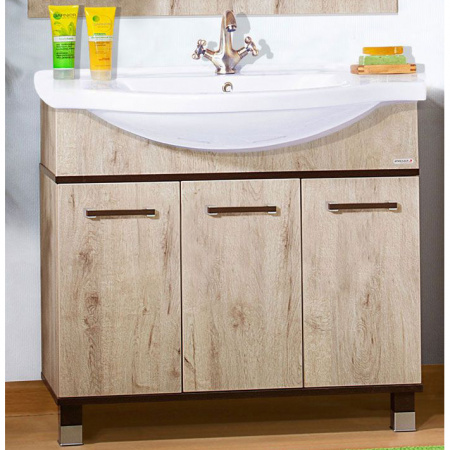 Тумба с раковиной Бриклаер Карибы 100 дуб кантри/венге фото