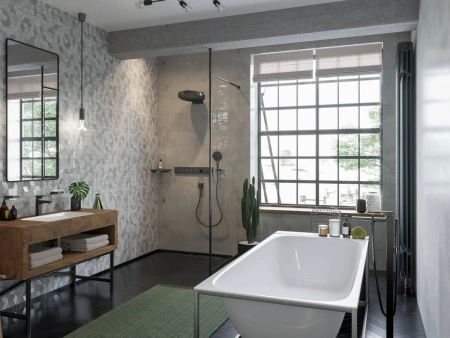 Верхний тропический душ Hansgrohe Rainfinity 360 3jet 26234670 чёрный матовый фото