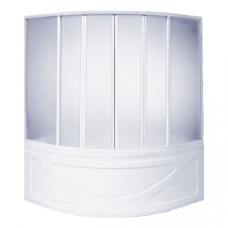 Шторка для ванны раздвижная Bas Риола пластик (6 ств.) фото
