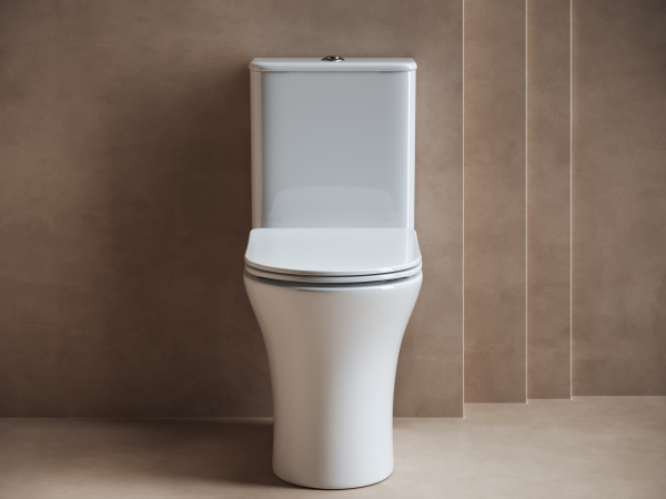 Унитаз компакт безободковый Ceramica Nova Fortuna CN9001-B с сиденьем микролифт фото