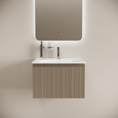 Тумба под раковину Sancos Code CD60GB серо-бежевая фото