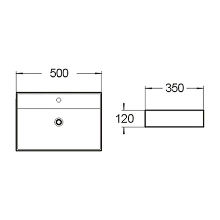 Накладная раковина SantiLine SL-1001 50x35 фото