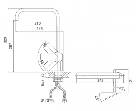 Смеситель для кухни D&K Altportel Rhein DA1332401 фото