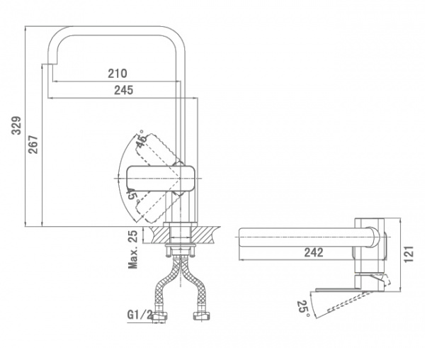 Смеситель для кухни D&K Altportel Rhein DA1332401 фото