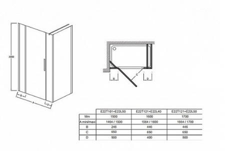 Душевая дверь Jacob Delafon Contra E22T101-GA 100 см фото