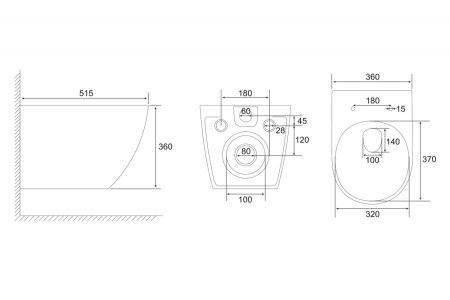 Подвесной унитаз с ультратонким ободком Abber Ultra AC1301 фото