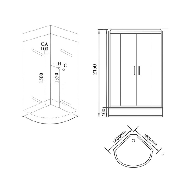Душевая кабина Grossman GR-242 120x120 фото