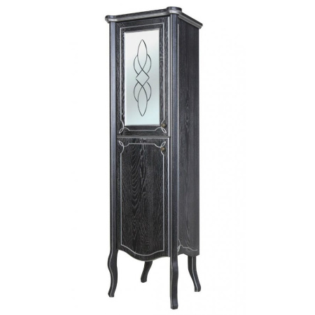 Шкаф-пенал Bellezza Грация Люкс черный фото