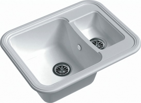 Мойка кухонная Ewigstein Antik A- 60К иней фото