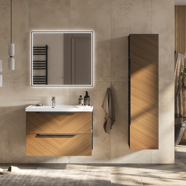 Тумба под раковину EQUIL Forest 90 tpFOREST90.2Y-31 орех/графит фото