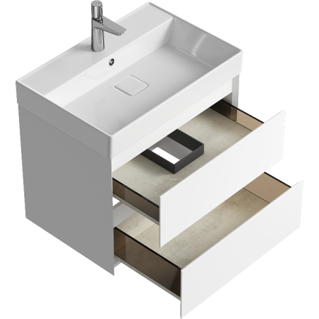 Тумба под раковину Aqwella Geometria 65 GE01652WM белая фото