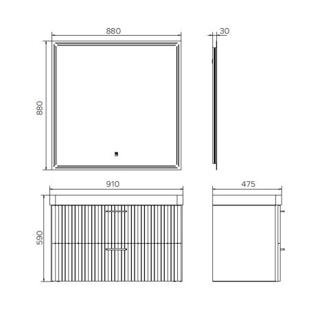 Тумба с раковиной Comforty Ангара 90П 00-00021036 дуб латте фото