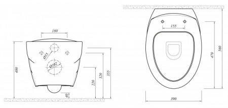 Унитаз подвесной Cezares Zen CZR-180 фото