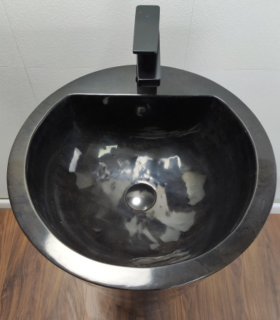 Раковина напольная из мрамора Black MN-01363 (45*45*90) фото