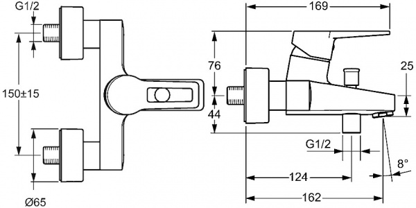 Смеситель для ванны с душем Hansa Twist 09742185 фото