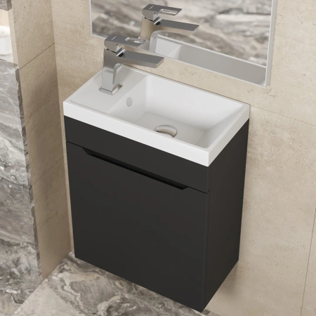 Тумба под раковину Uperwood Tanos 40 TTanos40B черная матовая фото
