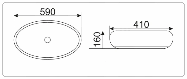 Накладная раковина GID 9030А 59х41 фото