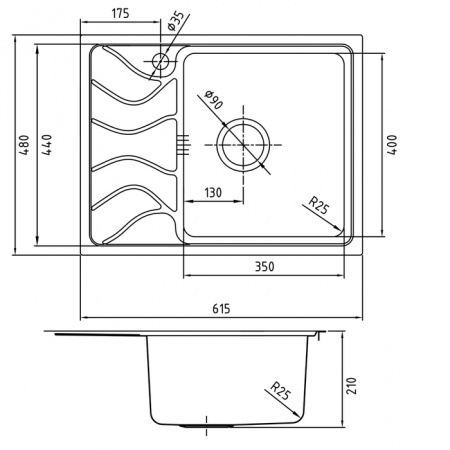 Мойка кухонная Iddis Reeva REE61SRi77 фото