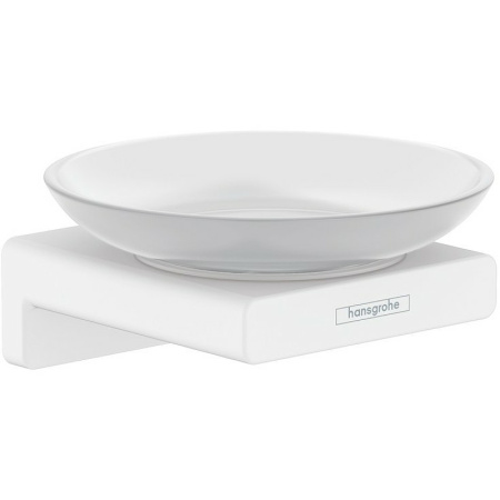 Мыльница для ванной Hansgrohe AddStoris 41746700 белая матовая фото