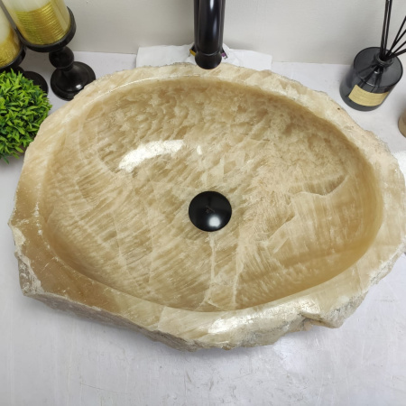 Накладная раковина из оникса Erozy Yellow EO-00539 (51*39*15см) фото