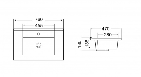 Раковина WeltWassaer Deilbach DEILBACH 7506-75 MT-BL 75 см фото