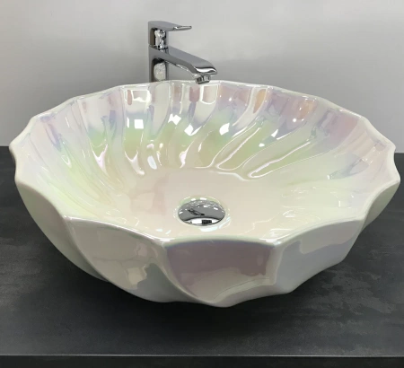 Накладная раковина GID NC423 46х46 перламутр фото