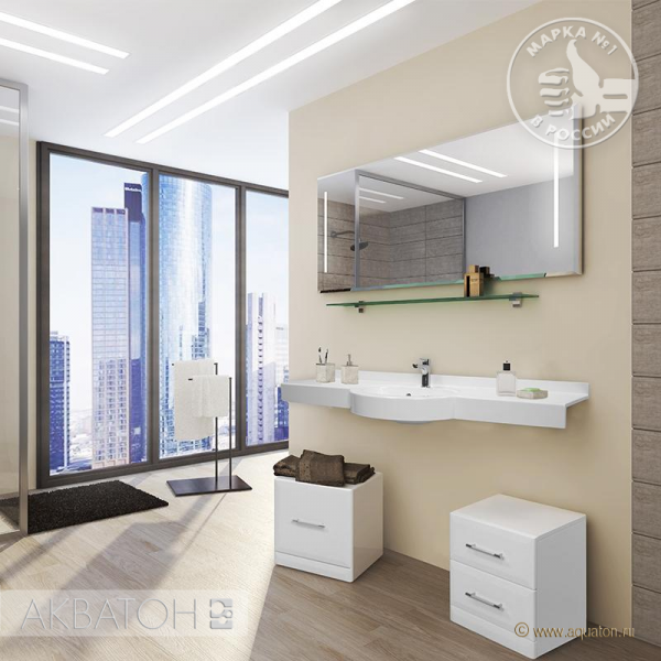 Подвесная раковина Акватон Отель 150 1A70133NOT010 фото