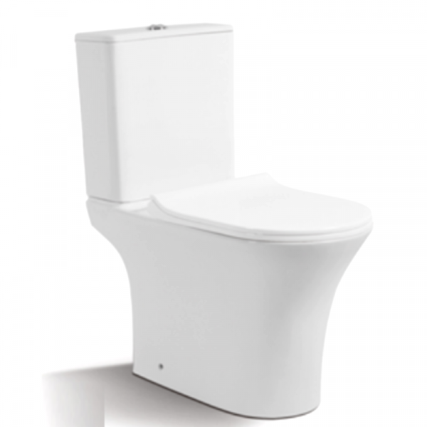 Унитаз напольный CeramaLux 1217-P с сиденьем soft close фото