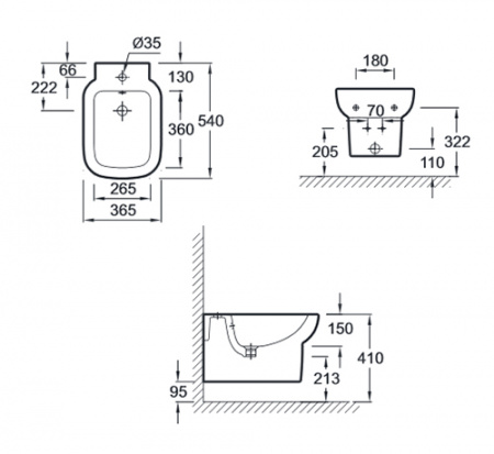 Биде подвесное Jacob Delafon Replay E4834-00 фото