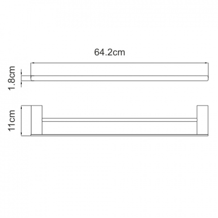 Полотенцедержатель двойной WasserKRAFT Sauer K-7940 глянцевое золото фото