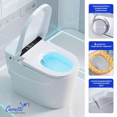 Умный электронный унитаз с функцией биде Cerutti SPA Afra Smart CT12152 фото