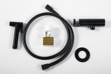 Гигиенический душ со смесителем Cezares Leaf LEAF-DIF-NOP черный матовый фото