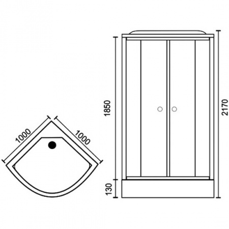 Душевая кабина Royal Bath НК RB100HK6-BT-CH 100x100 фото