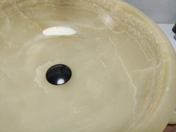 Накладная раковина из оникса Bowl Yellow Medium TinLip BO-01085 (45*45*17) фото