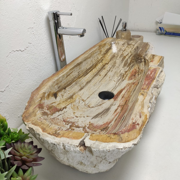Накладная раковина из окаменелого дерева Fossil Basin OD-01335 (81*41*15) фото