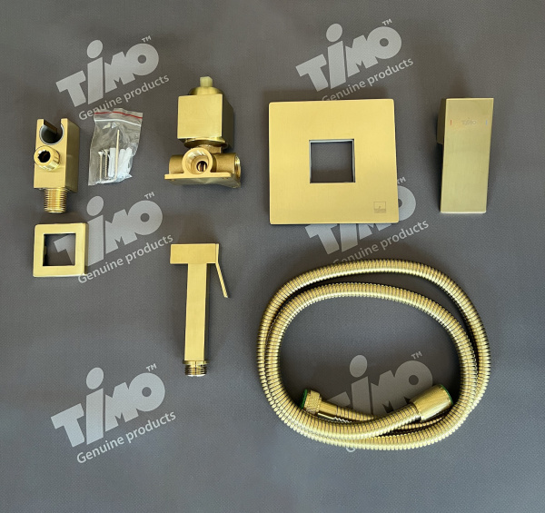 Гигиенический душ со смесителем Timo Selene 2089/17SM золото матовое фото