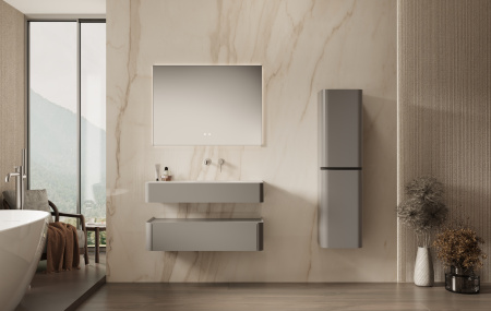 Тумба под раковину Vincea Caprice 120 VMC-4CA100MLG светло-серая матовая фото